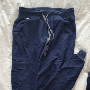 Figs Navy Jogger Pants with Drawstring